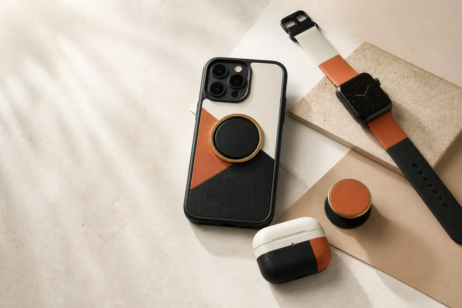 Coque, bracelet de montre, étui AirPods et grip assortis CoveraShield